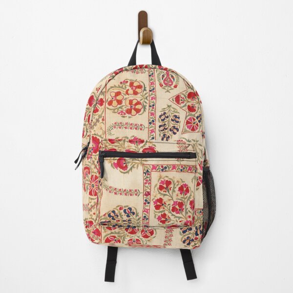 Item preview, Bokhara Suzani Uzbekistan Floral Embroidery Print designed and sold by Vicky Brago-Mitchell®.