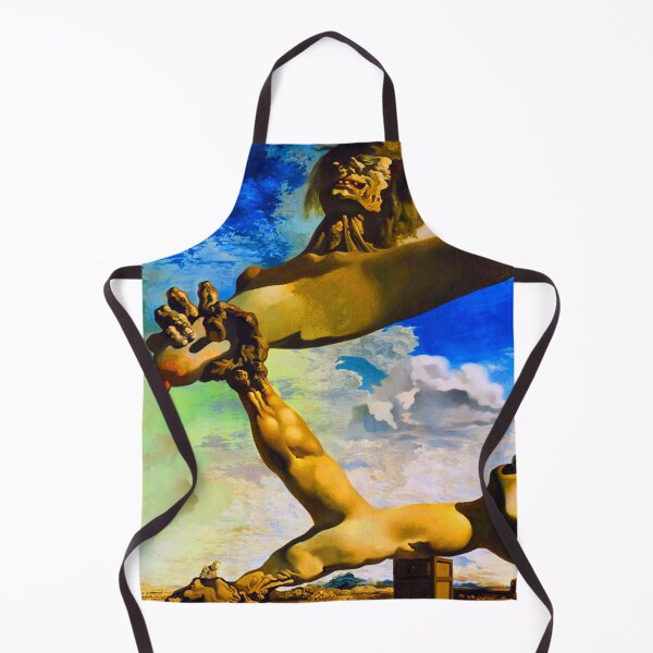 Aperçu de l'œuvre Salvador Dali peignant une construction douce avec des haricots bouillis Poster créée et vendue par Teetans.