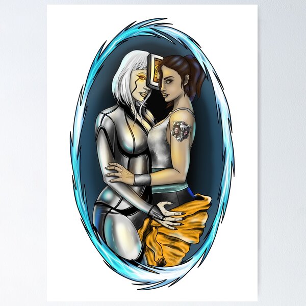 Aperçu de l'œuvre Chell et GlaDOS créée et vendue par NeusArt.