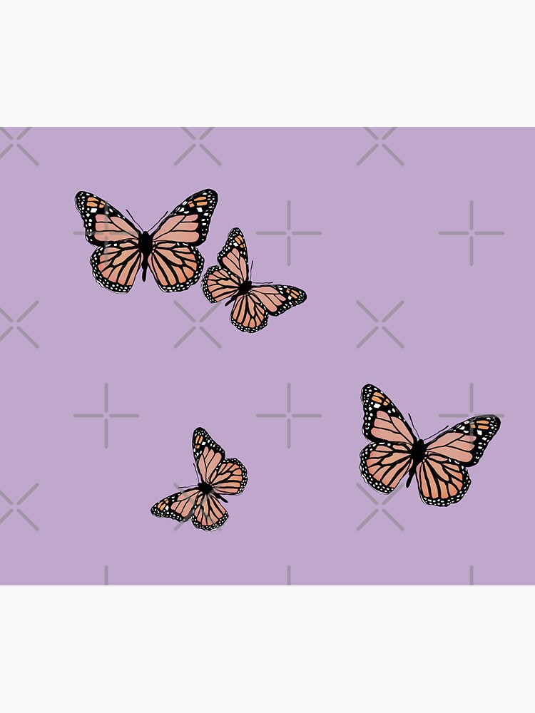 Purple Monarch Butterfly Sticker