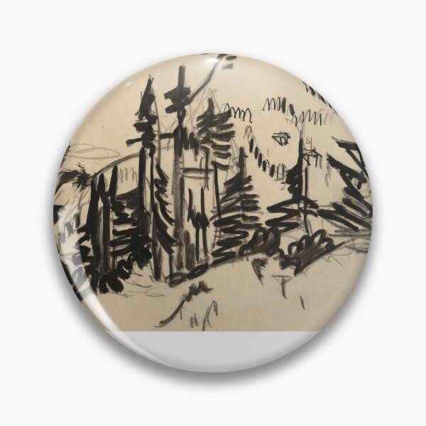 Item preview, Ernst Ludwig Kirchner  Mountain Landscape with Fir Trees (1918-19) designed and sold by TeeARTHY.