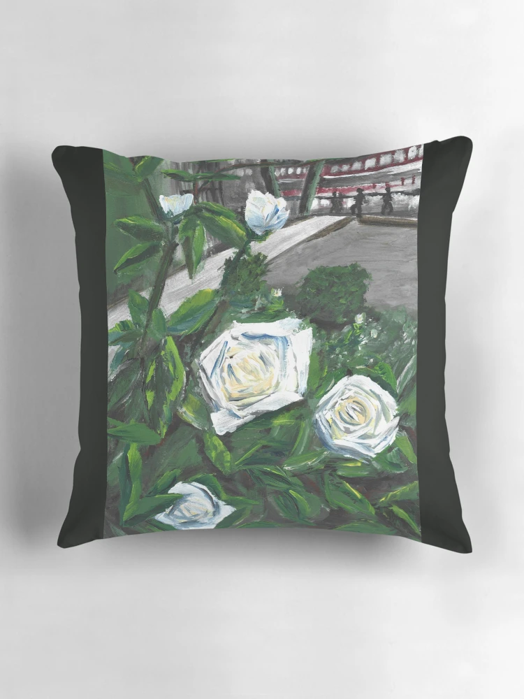Thumbnail 3 of 4, Pillow, Danmarksplass -Roses designed and sold by Rina Arling.