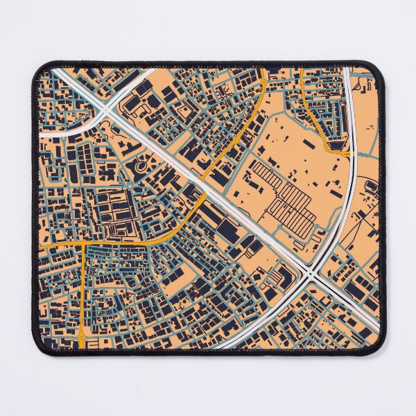 Item preview, Map of Doha Qatar designed and sold by wamuigaworld.