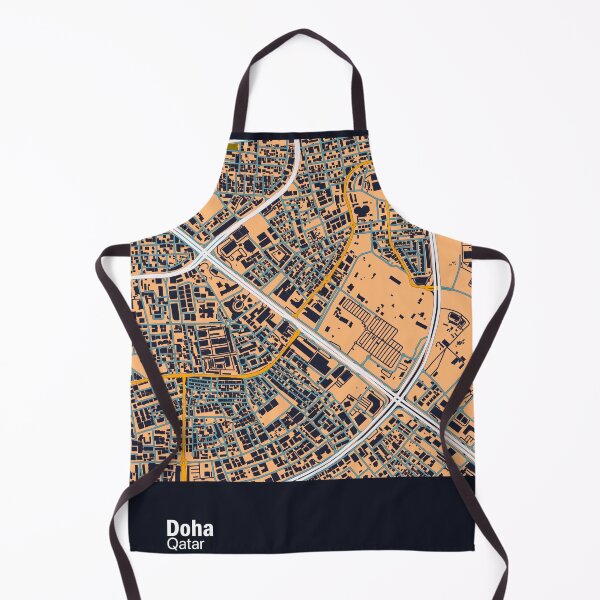 Item preview, Map of Doha Qatar designed and sold by wamuigaworld.