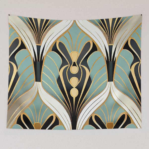 Item preview, Brilliant Cool Hollywood Regency Pattern Digital Painting designed and sold by CodeAndColors.