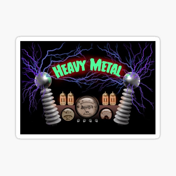 "Power Poles Heavy Metal" Sticker for Sale by SciFiArtMan Redbubble