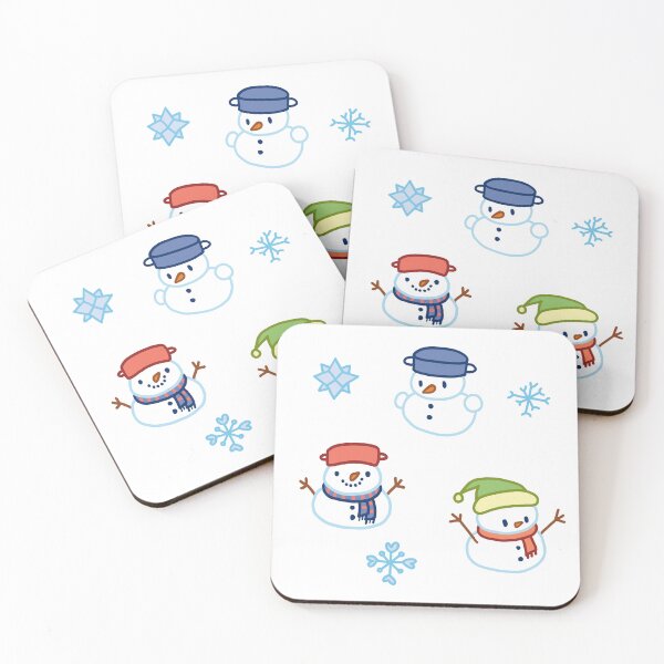Item preview, Cute Tiny Snowman Sticker Pack Design With Snowflakes designed and sold by Jellibeany.