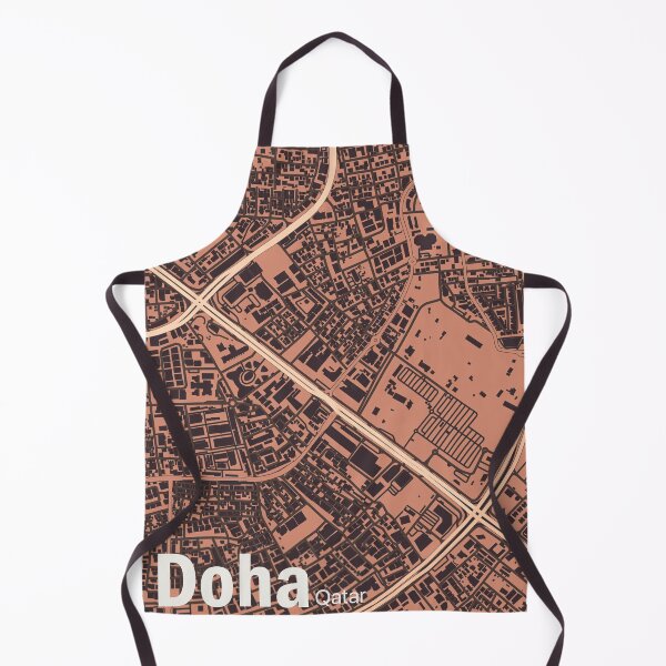 Item preview, Map of Doha Qatar designed and sold by wamuigaworld.