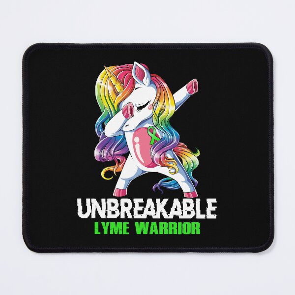 Artikelvorschau, Lyme Awareness - Unicorn Lyme Warrior Ribbon UNZERBRECHLICH entworfen und verkauft von Fernandezf.