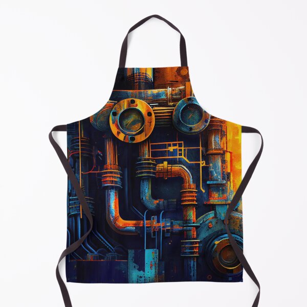 Item preview, Artistic Vibrant Industrial Pattern Digital Painting designed and sold by CodeAndColors.