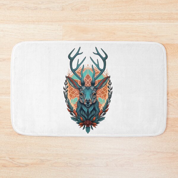 Item preview, Old School Stag Tattoo, Neo Traditional Stag Design designed and sold by Proverbial Wisdom Design.