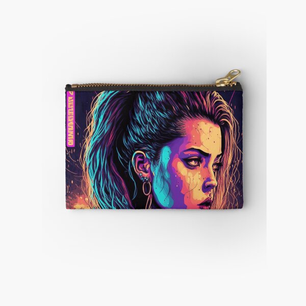 Aperçu de l'œuvre Beautiful 90s Synthwave Girl Portrait créée et vendue par simplesticker1.