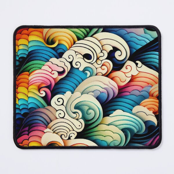 Item preview, Cool Rainbow Thick Asian Pattern Digital Painting designed and sold by CodeAndColors.