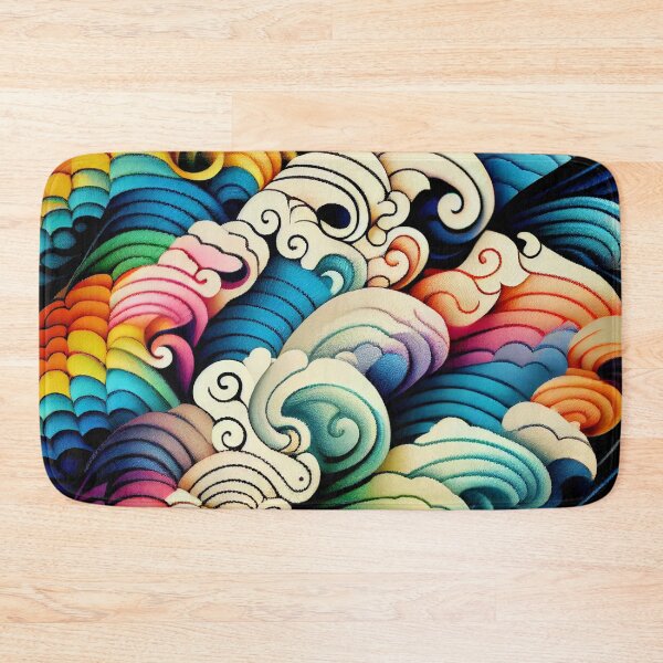 Item preview, Cool Rainbow Thick Asian Pattern Digital Painting designed and sold by CodeAndColors.