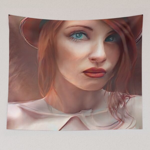 Item preview, Cuadro Mujer con sombrero designed and sold by DiscoGypsyFish.