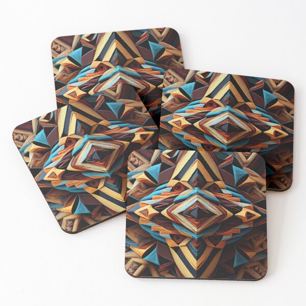 Item preview, Complex Angular Southwestern Pattern Digital Painting designed and sold by CodeAndColors.