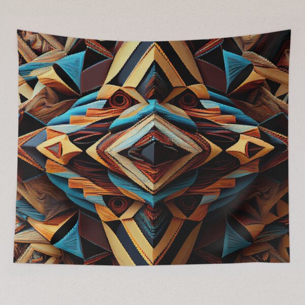 Item preview, Complex Angular Southwestern Pattern Digital Painting designed and sold by CodeAndColors.