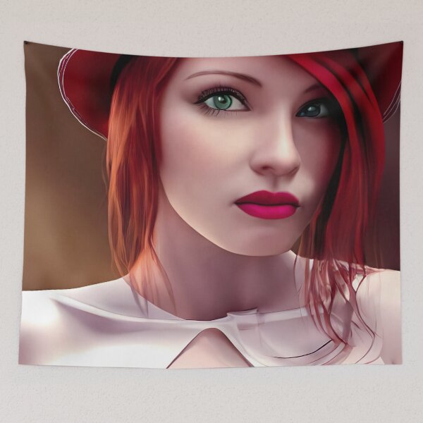Item preview, Cuadro Mujer con sombrero designed and sold by DiscoGypsyFish.