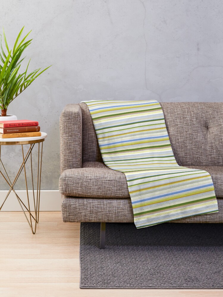 Thumbnail 2 of 6, Throw Blanket, Multi Color Abstract Retro Pattern. designed and sold by IlustradoArts.