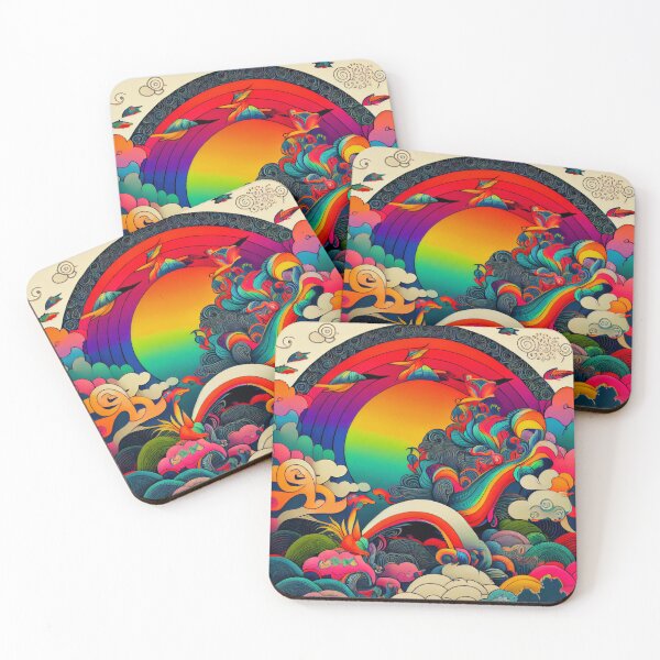 Item preview, Cool Rainbow Thick Asian Pattern Digital Painting designed and sold by CodeAndColors.