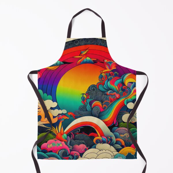 Item preview, Cool Rainbow Thick Asian Pattern Digital Painting designed and sold by CodeAndColors.