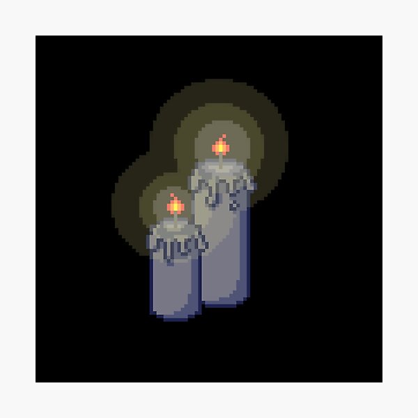 Spooky Pixel Candle Photographic Print