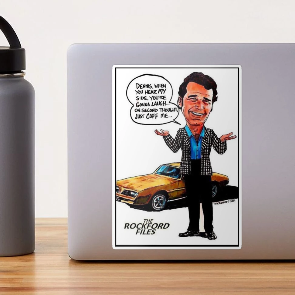 Pegatina con la obra «Stuart Margolin and The Rockford Agency» de  TRENDZSHOP | Redbubble