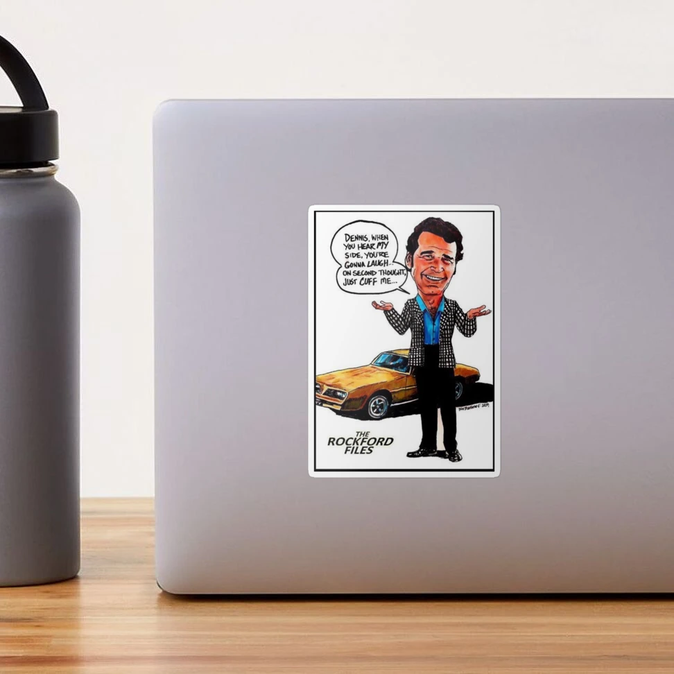 Pegatina con la obra «Stuart Margolin and The Rockford Agency» de  TRENDZSHOP | Redbubble