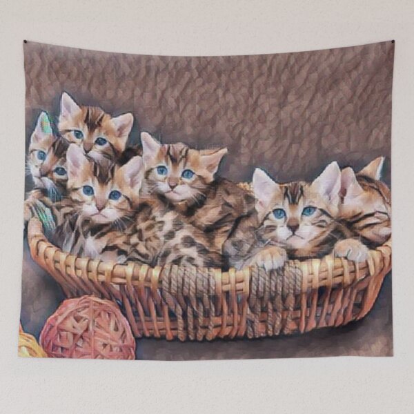 Item preview, Kittens in a basket designed and sold by MilicaaD.
