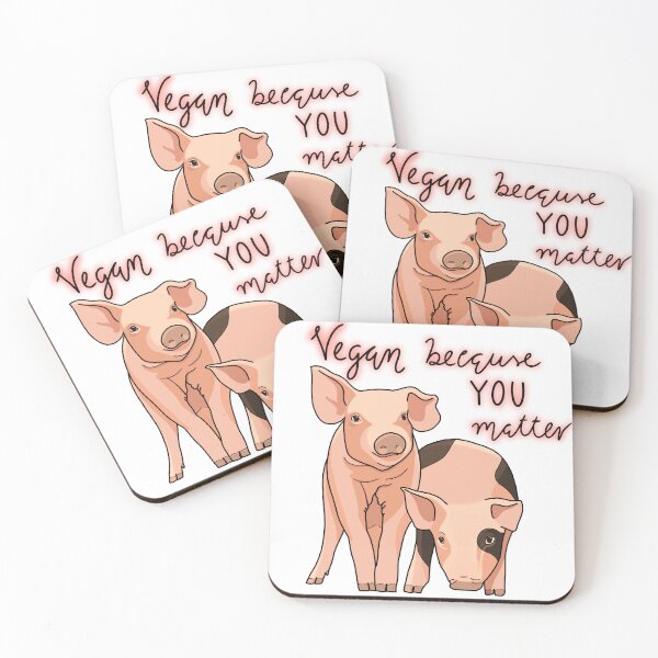 Item preview, Vegan because animals matter designed and sold by LiloLunaArt.