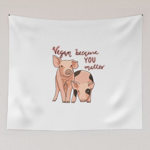 Item preview, Vegan because animals matter designed and sold by LiloLunaArt.