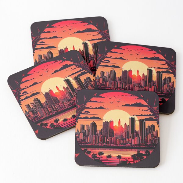Item preview, Sunset City Retro designed and sold by IcarusPrints.