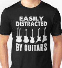EASILY DISTRACTED BY GUITARS T-SHIRT Unisex T-Shirt