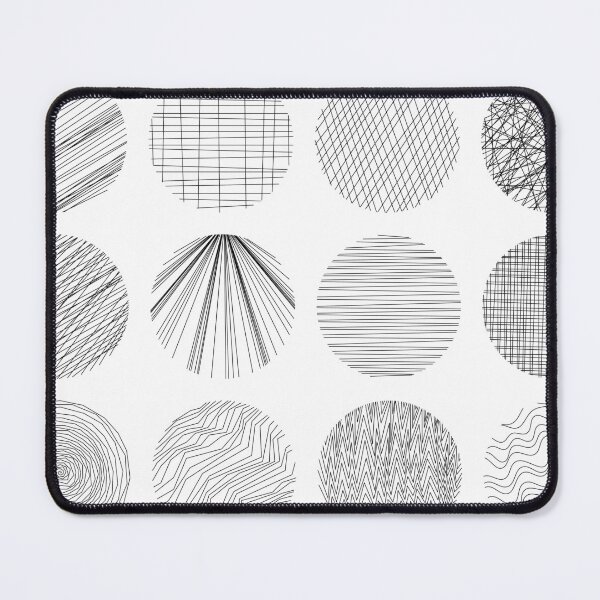 Item preview, Black and white abstract geometrical circle patterns designed and sold by Familyshmot.