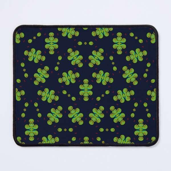 Item preview, Striking Jasmine Green Black and Red Seamless Pattern Print designed and sold by protegra.