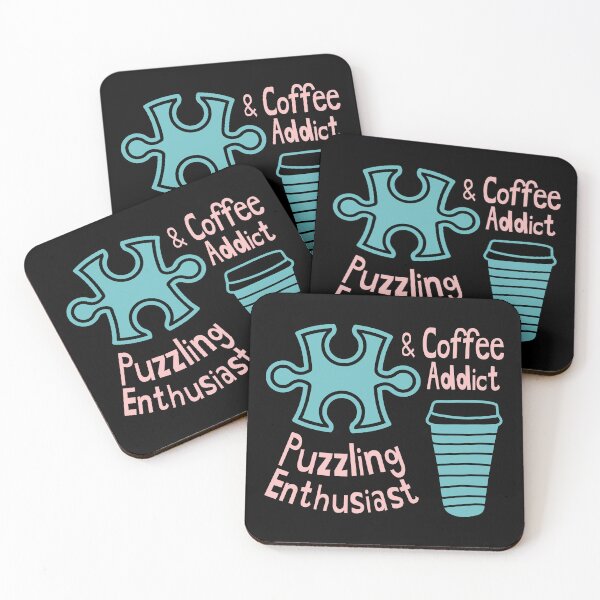 Item preview, Puzzling Enthusiast and Coffee Addict designed and sold by Hic21.