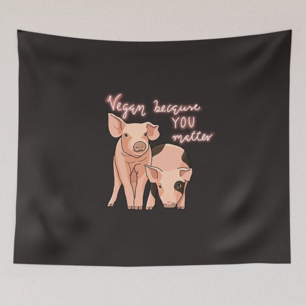 Item preview, Vegan because animals matter designed and sold by LiloLunaArt.
