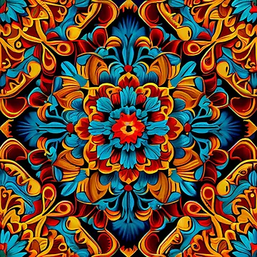 Vorschaubild zum Design Bright Latin Pattern Digital Painting von CodeAndColors