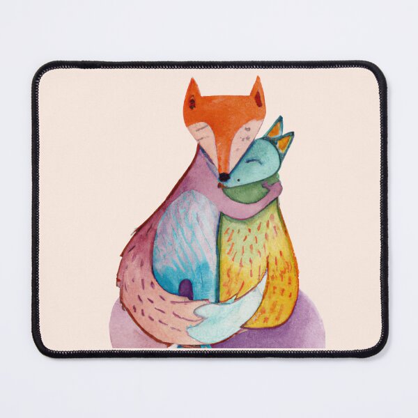 Item preview, Friendship Illustration: Watercolor Fox and Wolf  designed and sold by PinkLotusArt.