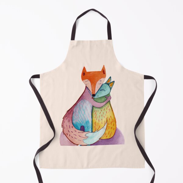 Item preview, Friendship Illustration: Watercolor Fox and Wolf designed and sold by PinkLotusArt.