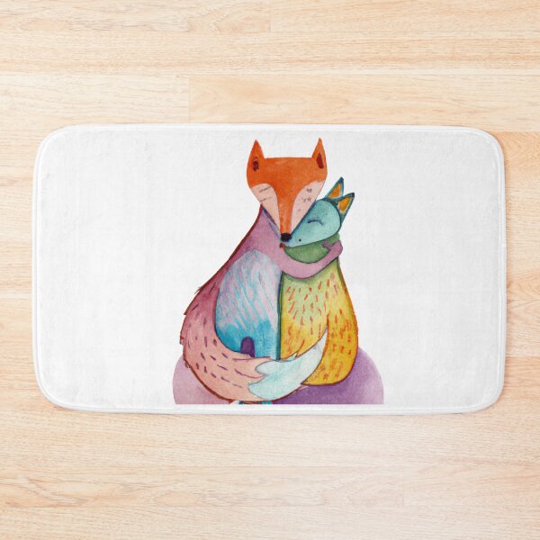 Item preview, Friendship Illustration: Watercolor Fox and Wolf  designed and sold by PinkLotusArt.