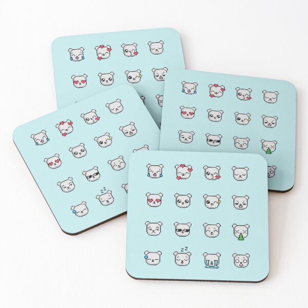 Item preview, Cute Polar Bear Emoji Set (Funny Animal Character Emoticons) designed and sold by Pixe11y.