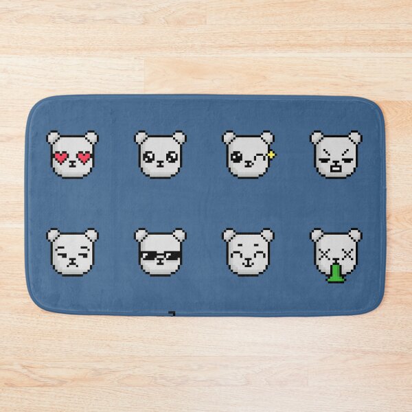 Item preview, Cute Polar Bear Emoji Set (Funny Animal Character Emoticons) designed and sold by Pixe11y.