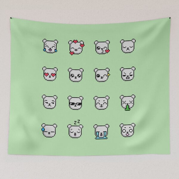 Item preview, Cute Polar Bear Emoji Set (Funny Animal Character Emoticons) designed and sold by Pixe11y.