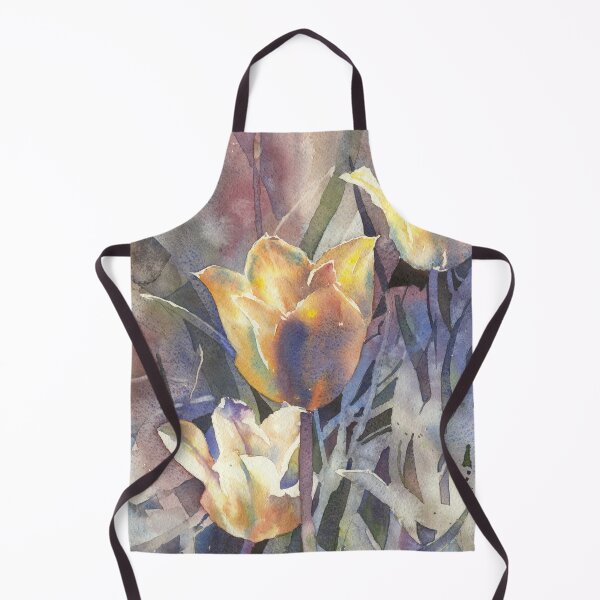 Aperçu de l'œuvre Tulipe fine art aquarelle. Tulipe colorée décor à la maison peinture à l'aquarelle oeuvre de tulipe jaune créée et vendue par rfoxphoto.