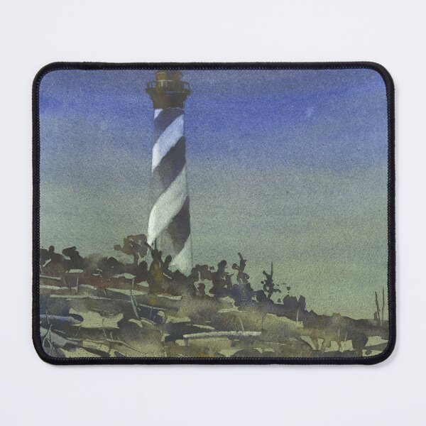 Item preview, Cape Hatteras watercolor painting. Colorful home wall decor Cape Hatteras lighthouse Outer Banks OBX artwork designed and sold by rfoxphoto.