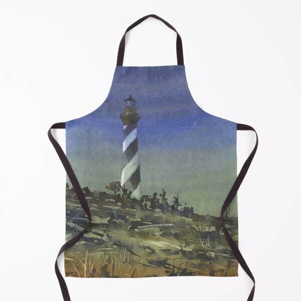 Item preview, Cape Hatteras watercolor painting. Colorful home wall decor Cape Hatteras lighthouse Outer Banks OBX artwork designed and sold by rfoxphoto.