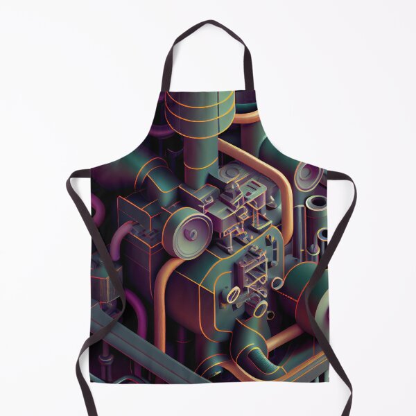 Item preview, Complex Industrial Pattern Digital Painting designed and sold by CodeAndColors.