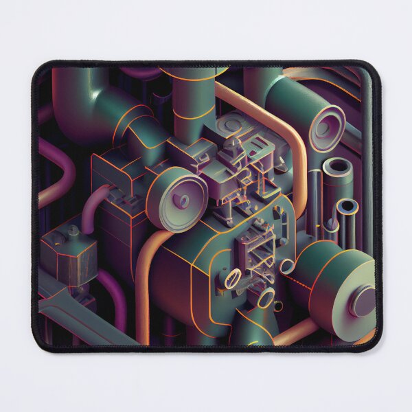 Item preview, Complex Industrial Pattern Digital Painting designed and sold by CodeAndColors.