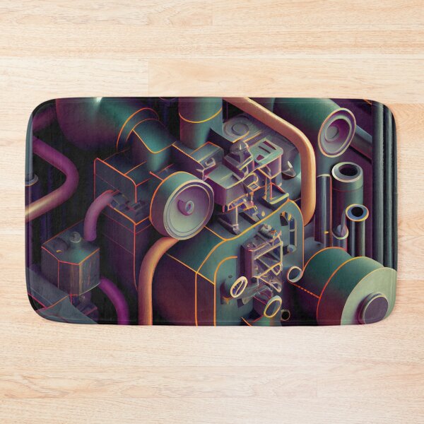 Item preview, Complex Industrial Pattern Digital Painting designed and sold by CodeAndColors.